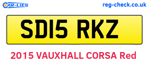 SD15RKZ are the vehicle registration plates.
