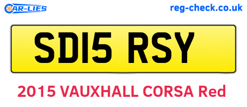 SD15RSY are the vehicle registration plates.
