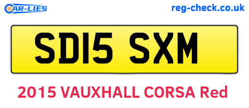 SD15SXM are the vehicle registration plates.