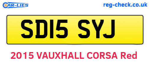 SD15SYJ are the vehicle registration plates.
