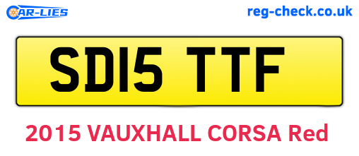 SD15TTF are the vehicle registration plates.