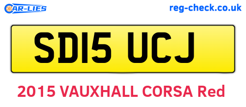 SD15UCJ are the vehicle registration plates.