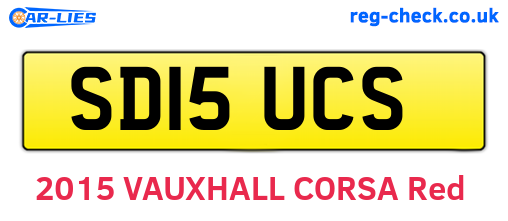 SD15UCS are the vehicle registration plates.