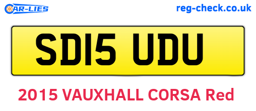 SD15UDU are the vehicle registration plates.