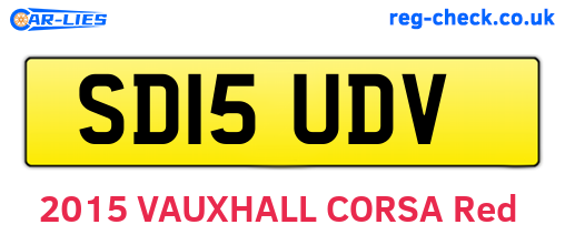 SD15UDV are the vehicle registration plates.