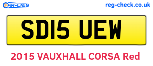 SD15UEW are the vehicle registration plates.