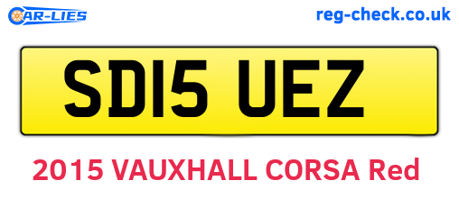 SD15UEZ are the vehicle registration plates.