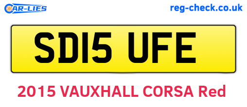 SD15UFE are the vehicle registration plates.