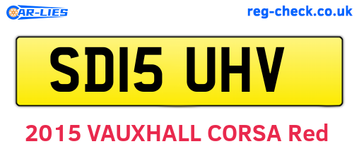 SD15UHV are the vehicle registration plates.