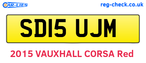 SD15UJM are the vehicle registration plates.