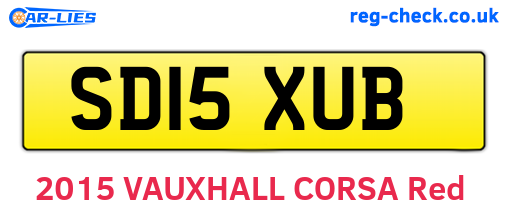 SD15XUB are the vehicle registration plates.