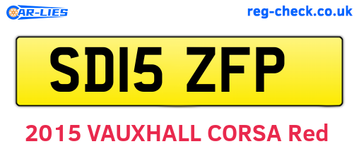 SD15ZFP are the vehicle registration plates.