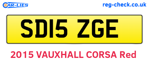 SD15ZGE are the vehicle registration plates.