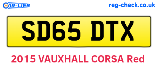 SD65DTX are the vehicle registration plates.