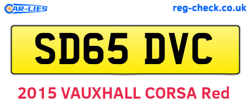 SD65DVC are the vehicle registration plates.