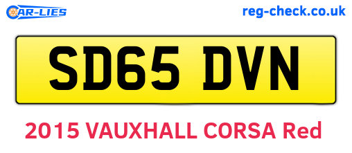 SD65DVN are the vehicle registration plates.