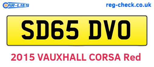 SD65DVO are the vehicle registration plates.