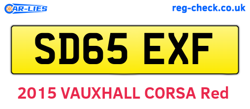 SD65EXF are the vehicle registration plates.