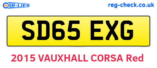 SD65EXG are the vehicle registration plates.