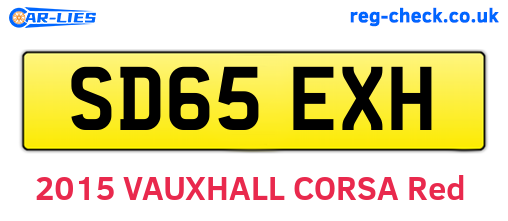 SD65EXH are the vehicle registration plates.