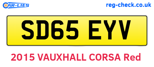 SD65EYV are the vehicle registration plates.