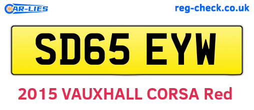 SD65EYW are the vehicle registration plates.