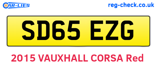 SD65EZG are the vehicle registration plates.