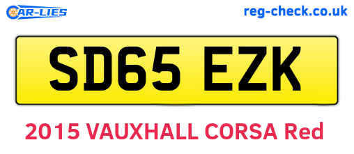 SD65EZK are the vehicle registration plates.