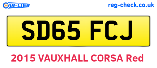 SD65FCJ are the vehicle registration plates.