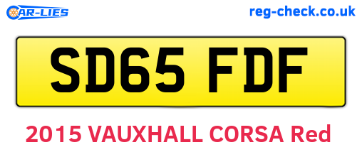 SD65FDF are the vehicle registration plates.