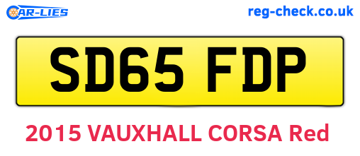 SD65FDP are the vehicle registration plates.