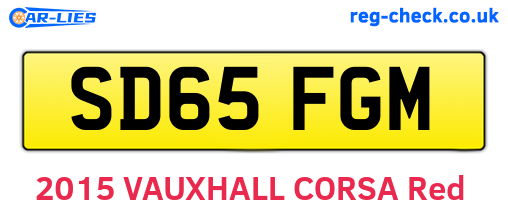 SD65FGM are the vehicle registration plates.