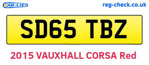 SD65TBZ are the vehicle registration plates.