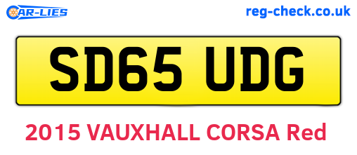 SD65UDG are the vehicle registration plates.