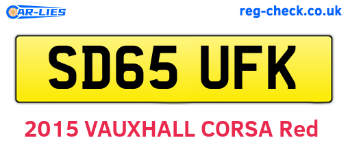 SD65UFK are the vehicle registration plates.