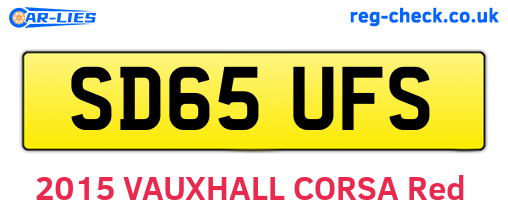SD65UFS are the vehicle registration plates.