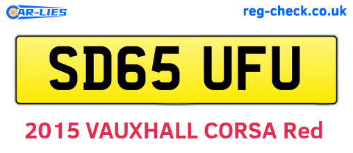 SD65UFU are the vehicle registration plates.