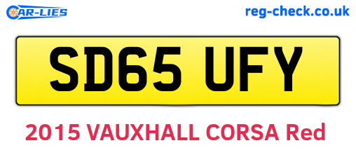 SD65UFY are the vehicle registration plates.