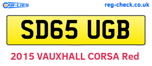 SD65UGB are the vehicle registration plates.