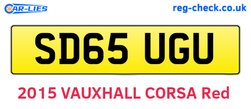 SD65UGU are the vehicle registration plates.