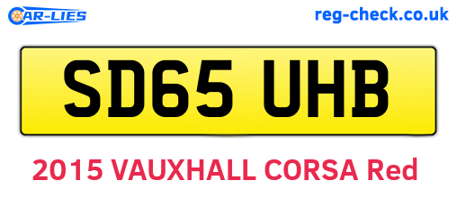 SD65UHB are the vehicle registration plates.
