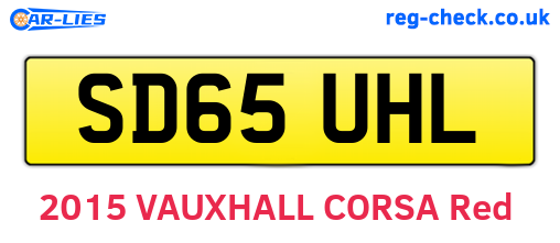 SD65UHL are the vehicle registration plates.