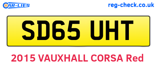 SD65UHT are the vehicle registration plates.