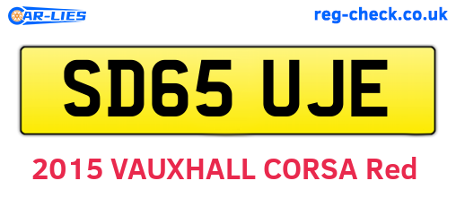 SD65UJE are the vehicle registration plates.