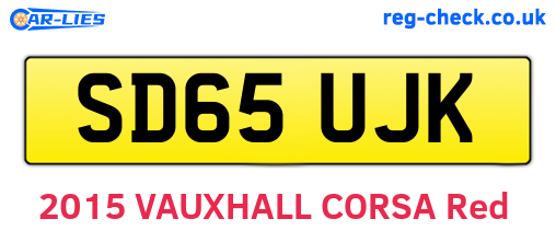 SD65UJK are the vehicle registration plates.