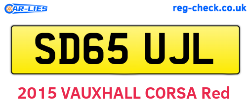 SD65UJL are the vehicle registration plates.