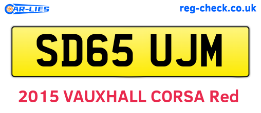 SD65UJM are the vehicle registration plates.