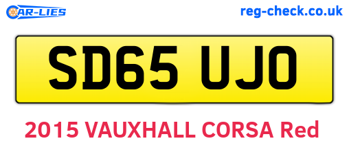 SD65UJO are the vehicle registration plates.
