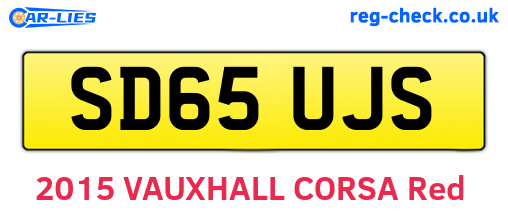 SD65UJS are the vehicle registration plates.