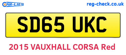 SD65UKC are the vehicle registration plates.